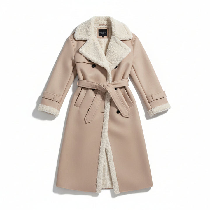 Women’s Double Breasted Long Trench Coat Classic Windbreaker Outerwear-Bon Voyage Vintage
