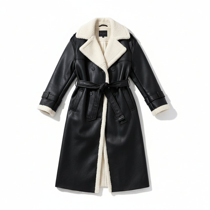 Women’s Double Breasted Long Trench Coat Classic Windbreaker Outerwear-Bon Voyage Vintage