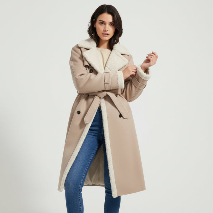 Women’s Double Breasted Long Trench Coat Classic Windbreaker Outerwear-Bon Voyage Vintage