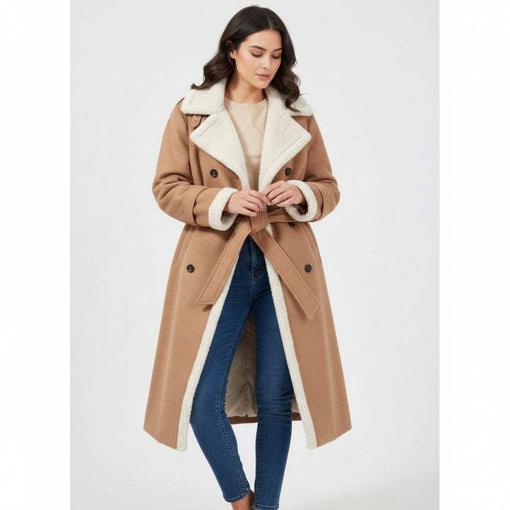 Women’s Double Breasted Long Trench Coat Classic Windbreaker Outerwear-Bon Voyage Vintage