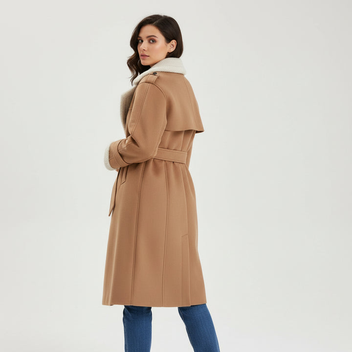 Women’s Double Breasted Long Trench Coat Classic Windbreaker Outerwear-Bon Voyage Vintage