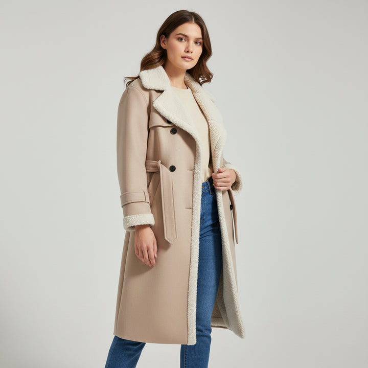 Women’s Double Breasted Long Trench Coat Classic Windbreaker Outerwear-Bon Voyage Vintage
