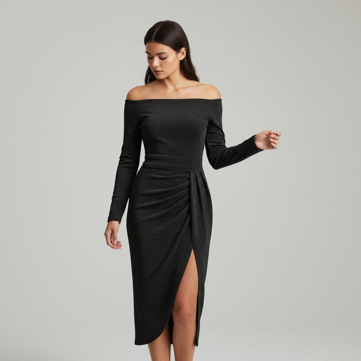 Women’s Elegant Autumn Party Dress-Bon Voyage Vintage