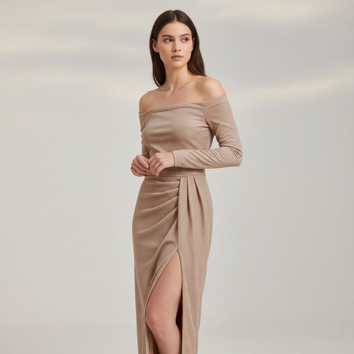 Women’s Elegant Autumn Party Dress-Bon Voyage Vintage