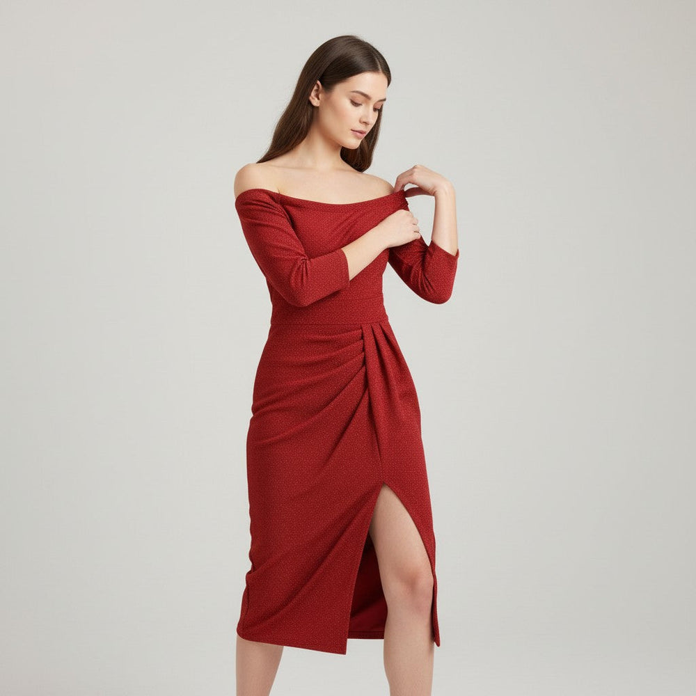 Women’s Elegant Autumn Party Dress-Bon Voyage Vintage