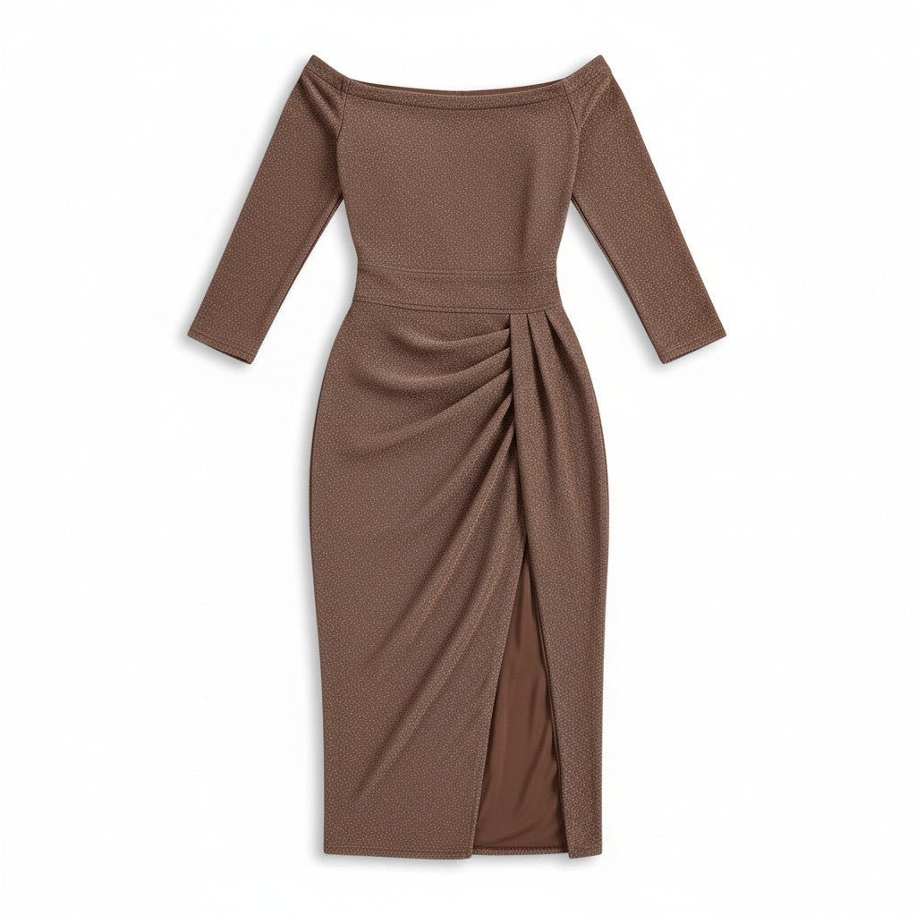 Women’s Elegant Autumn Party Dress-Bon Voyage Vintage