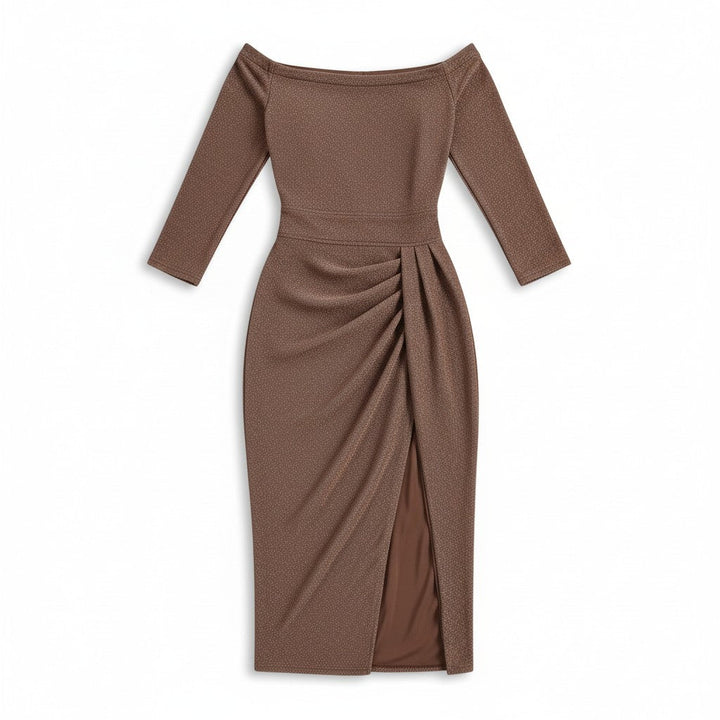 Women’s Elegant Autumn Party Dress-Bon Voyage Vintage