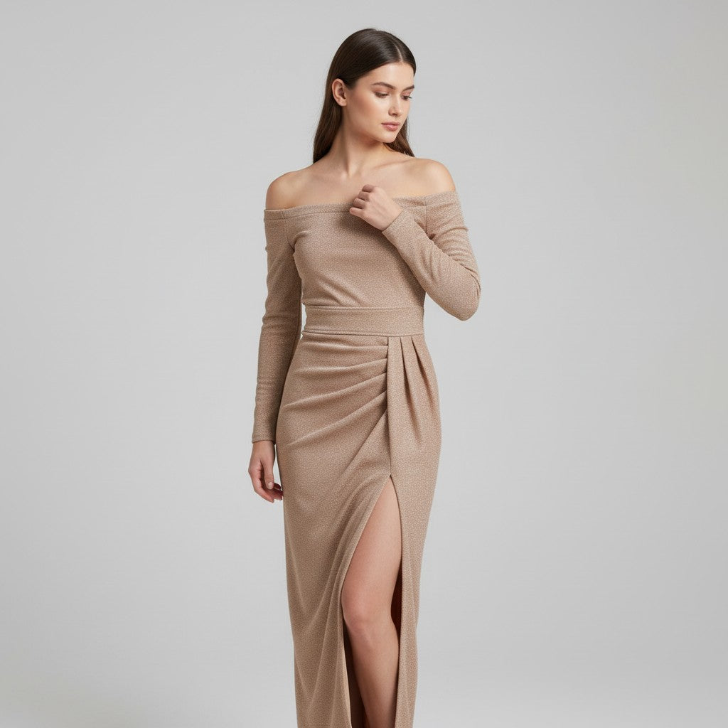 Women’s Elegant Autumn Party Dress-Bon Voyage Vintage