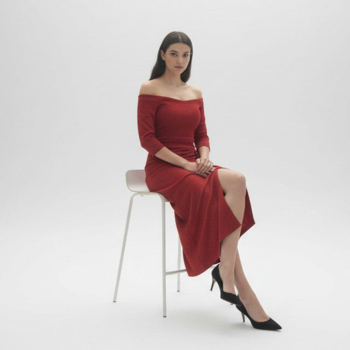 Women’s Elegant Autumn Party Dress-Bon Voyage Vintage