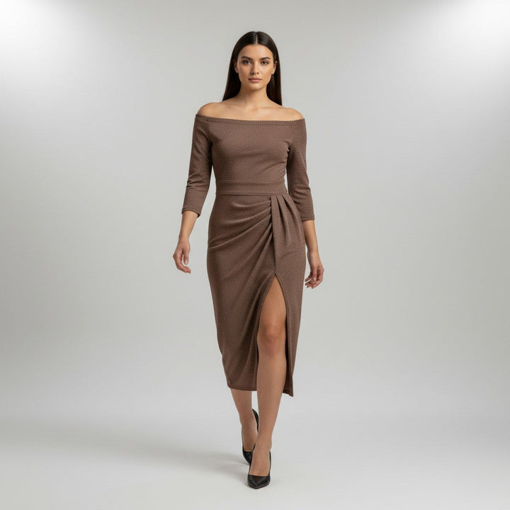 Women’s Elegant Autumn Party Dress-Bon Voyage Vintage