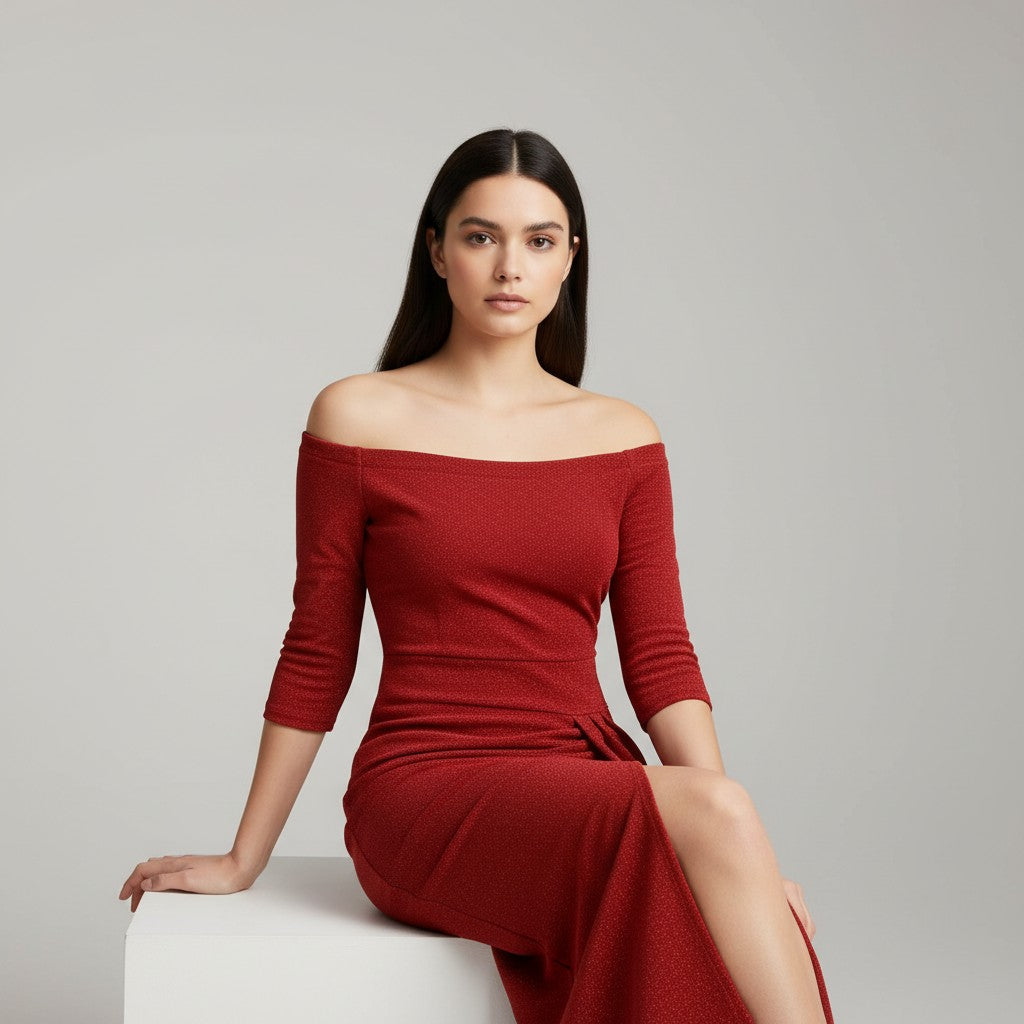 Women’s Elegant Autumn Party Dress-Bon Voyage Vintage