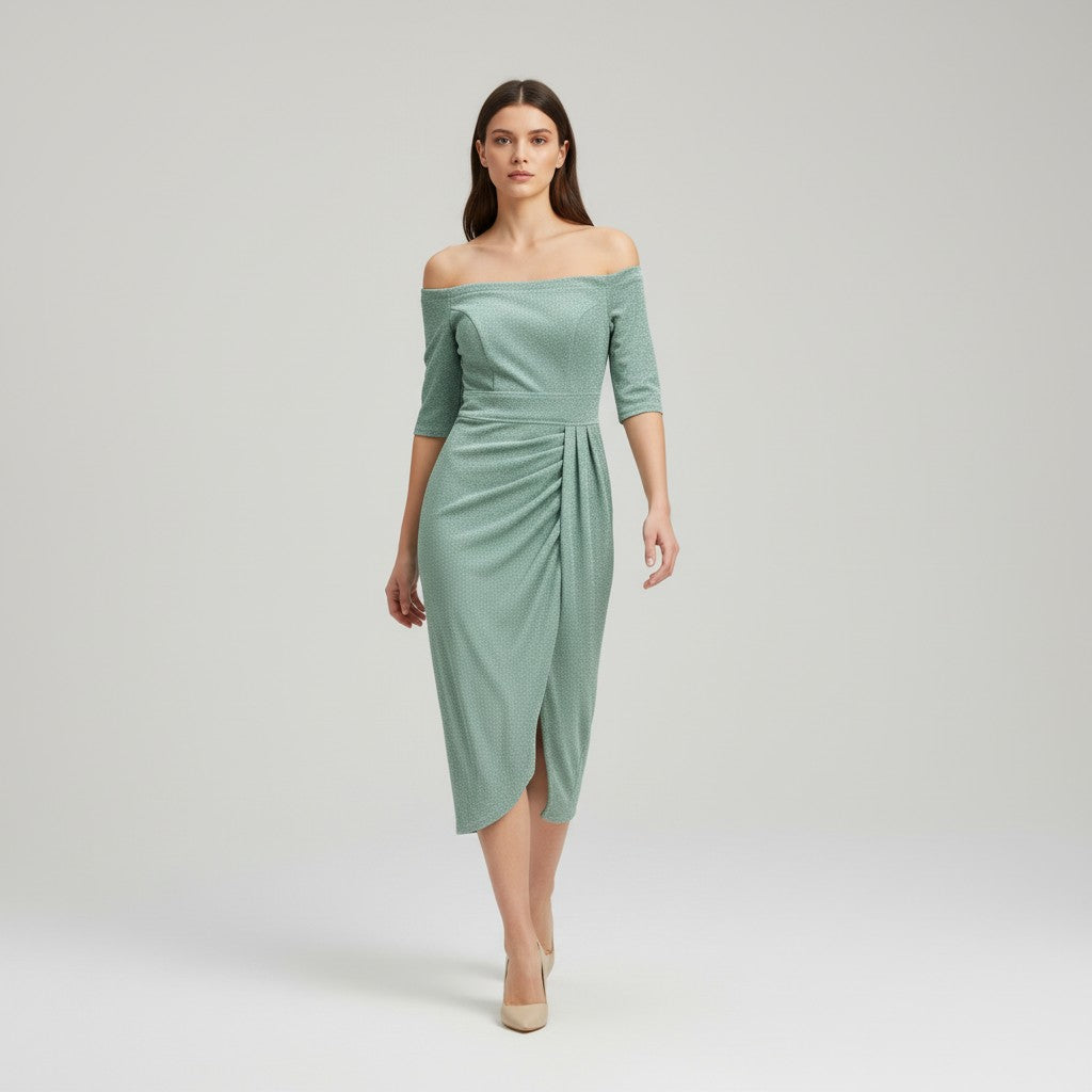 Women’s Elegant Autumn Party Dress-Bon Voyage Vintage