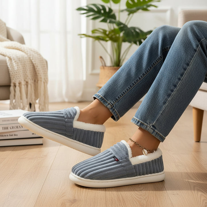 Women’s Fashion Fleece Slippers Non-Slip Plush Indoor and Outdoor Boots-Bon Voyage Vintage