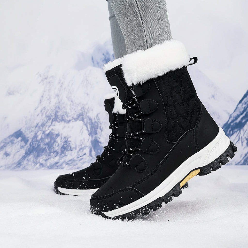 Women’s High-Top Winter Snow Boots-Bon Voyage Vintage