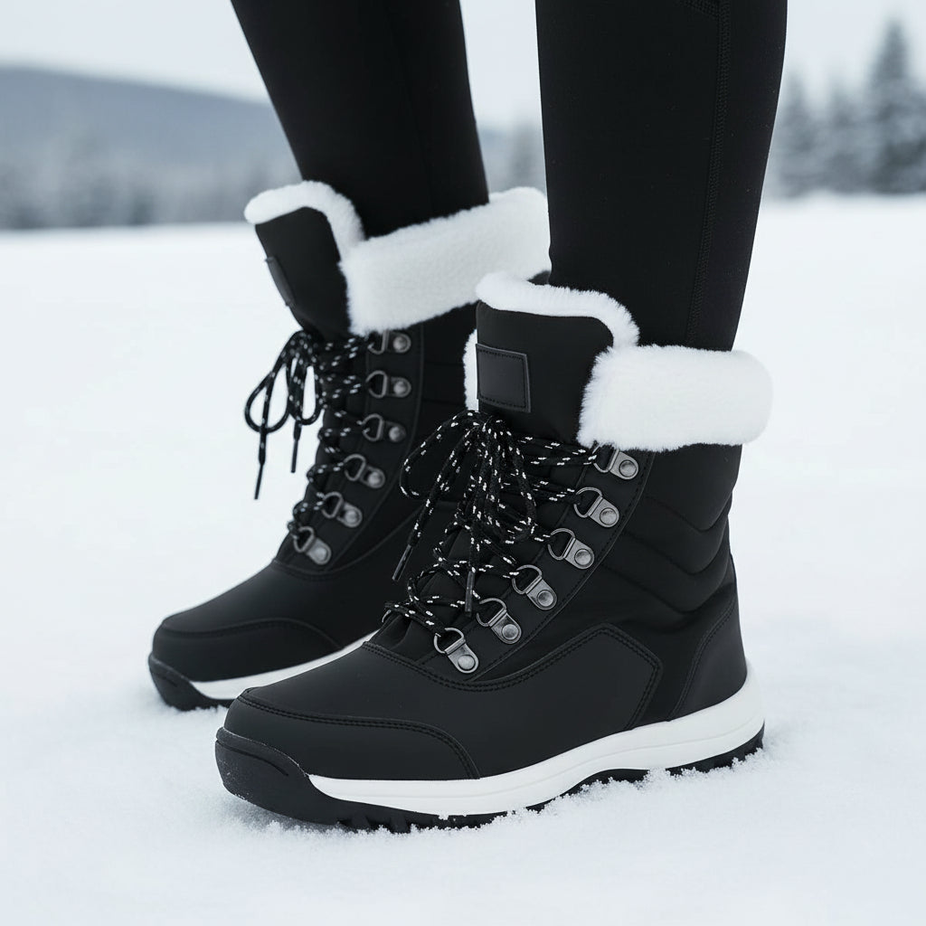Women’s High-Top Winter Snow Boots-Bon Voyage Vintage