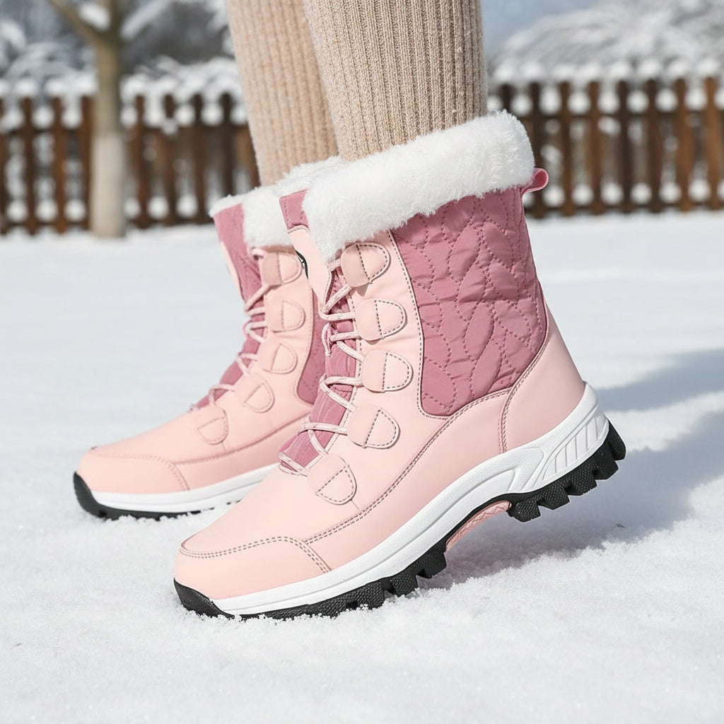 Women’s High-Top Winter Snow Boots-Bon Voyage Vintage