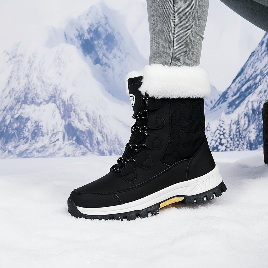 Women’s High-Top Winter Snow Boots-Bon Voyage Vintage