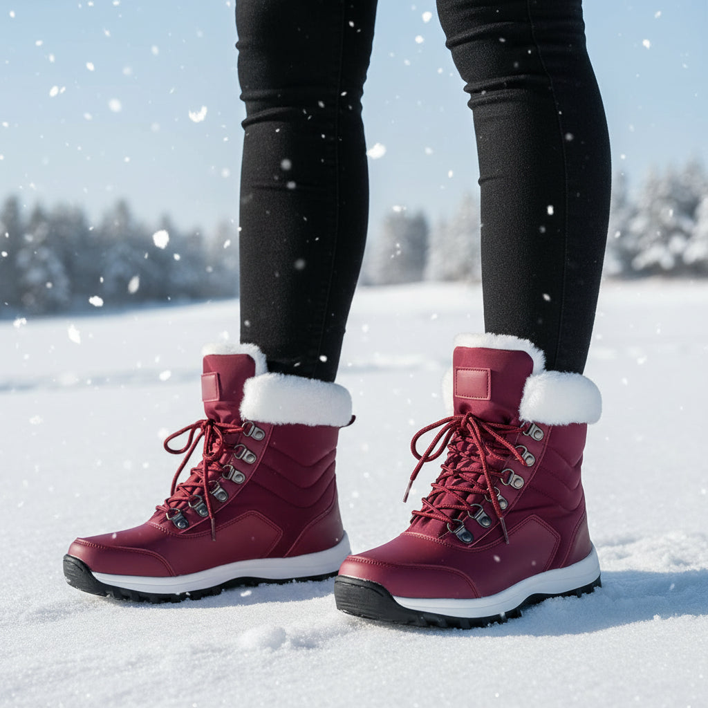 Women’s High-Top Winter Snow Boots-Bon Voyage Vintage