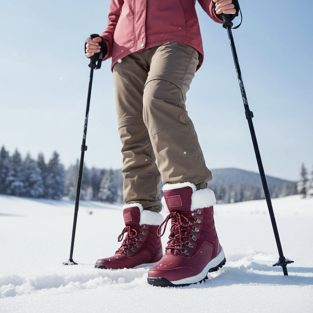 Women’s High-Top Winter Snow Boots-Bon Voyage Vintage