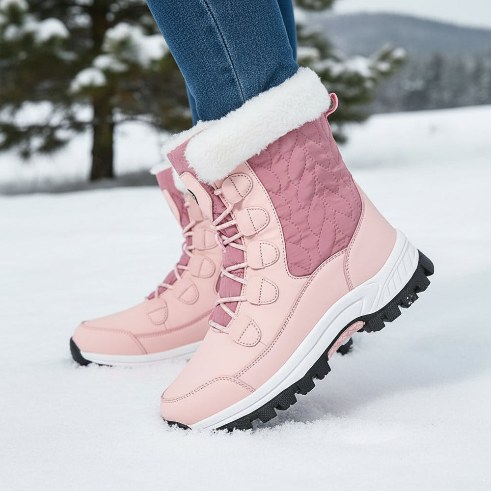 Women’s High-Top Winter Snow Boots-Bon Voyage Vintage