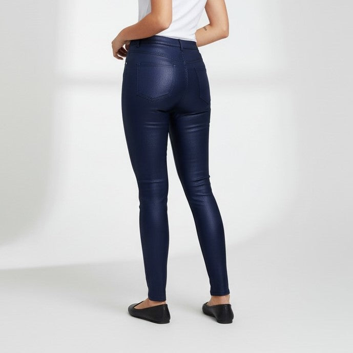Women’s High-Waist Faux Leather Trousers Pants-Bon Voyage Vintage