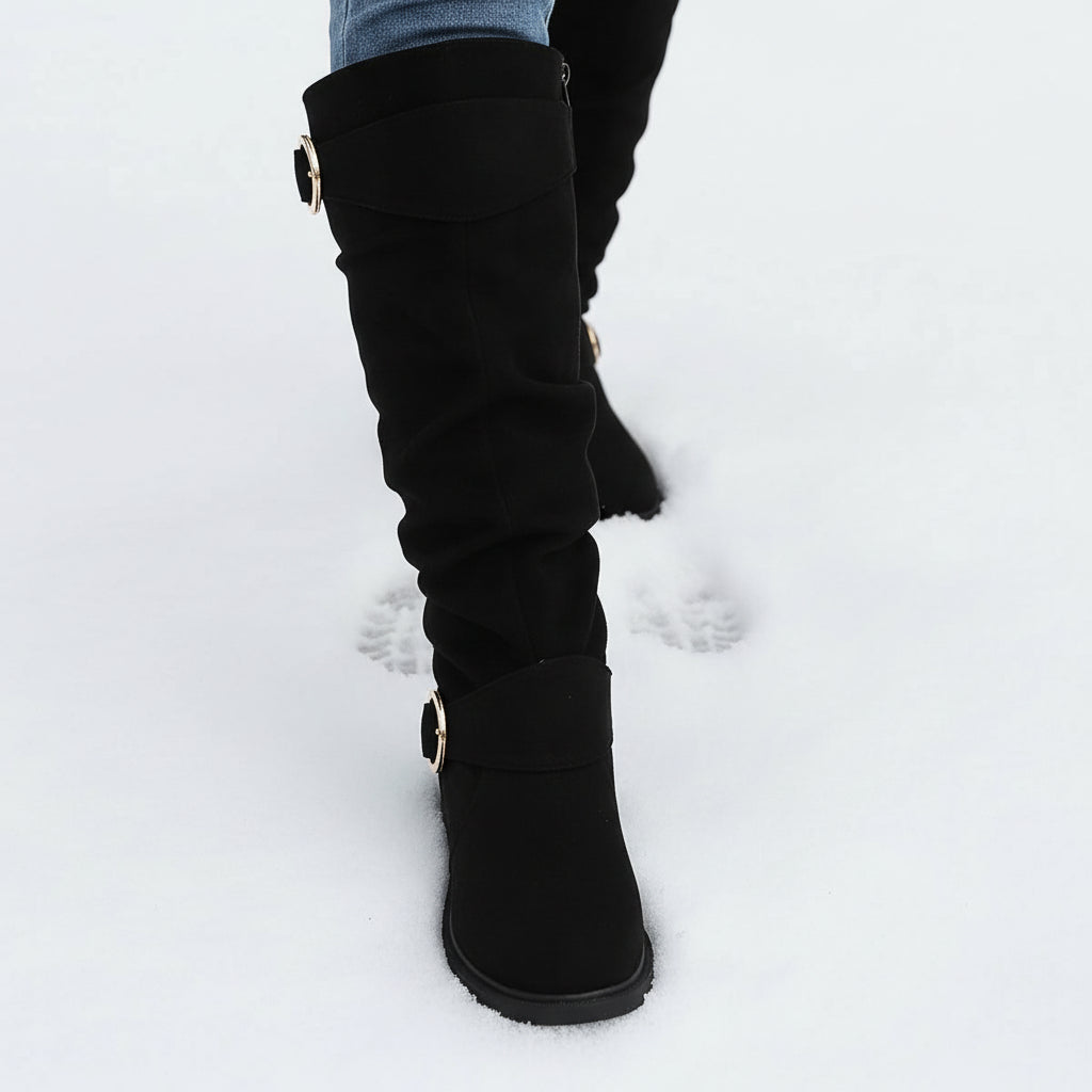 Women’s Knee-High Slip-On Boots-Bon Voyage Vintage