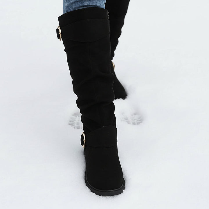 Women’s Knee-High Slip-On Boots-Bon Voyage Vintage