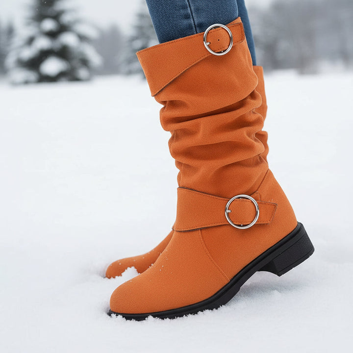 Women’s Knee-High Slip-On Boots-Bon Voyage Vintage