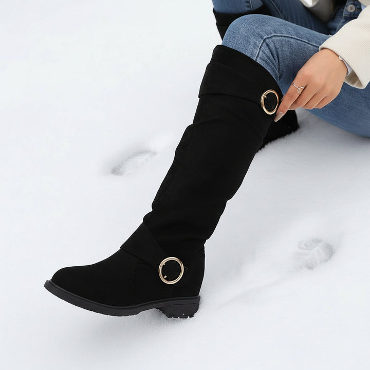 Women’s Knee-High Slip-On Boots-Bon Voyage Vintage