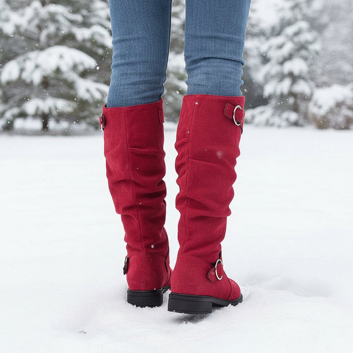 Women’s Knee-High Slip-On Boots-Bon Voyage Vintage
