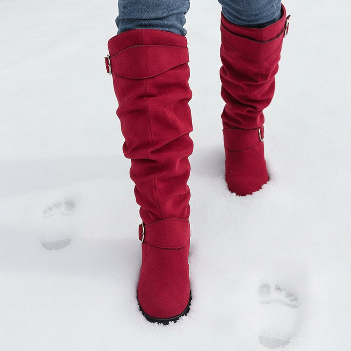 Women’s Knee-High Slip-On Boots-Bon Voyage Vintage