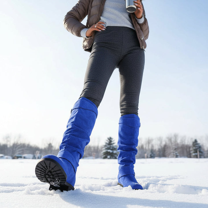 Women’s Knee-High Slip-On Boots-Bon Voyage Vintage
