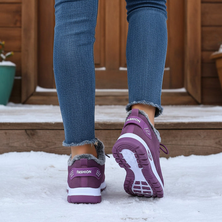 Women’s Lightweight Plush Fleece-Lined Winter Ankle Boots-Bon Voyage Vintage