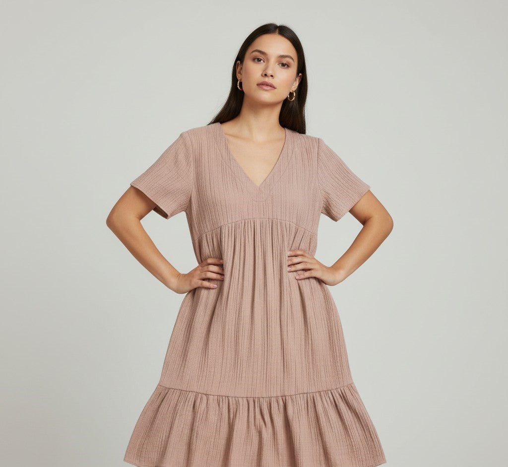 Women’s Long Sleeve Casual Dress-Bon Voyage Vintage