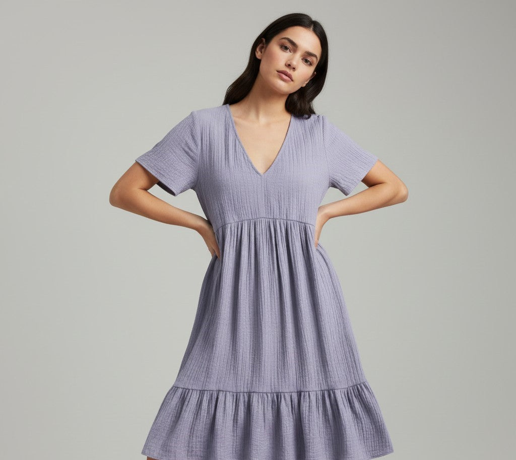 Women’s Long Sleeve Casual Dress-Bon Voyage Vintage