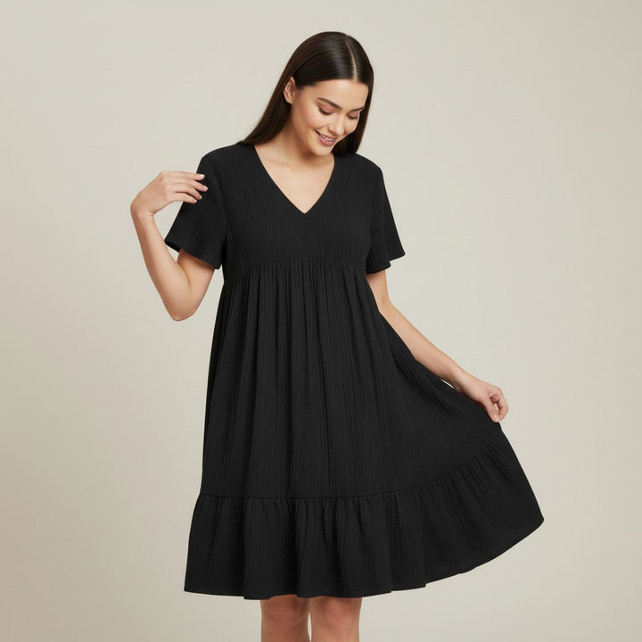 Women’s Long Sleeve Casual Dress-Bon Voyage Vintage