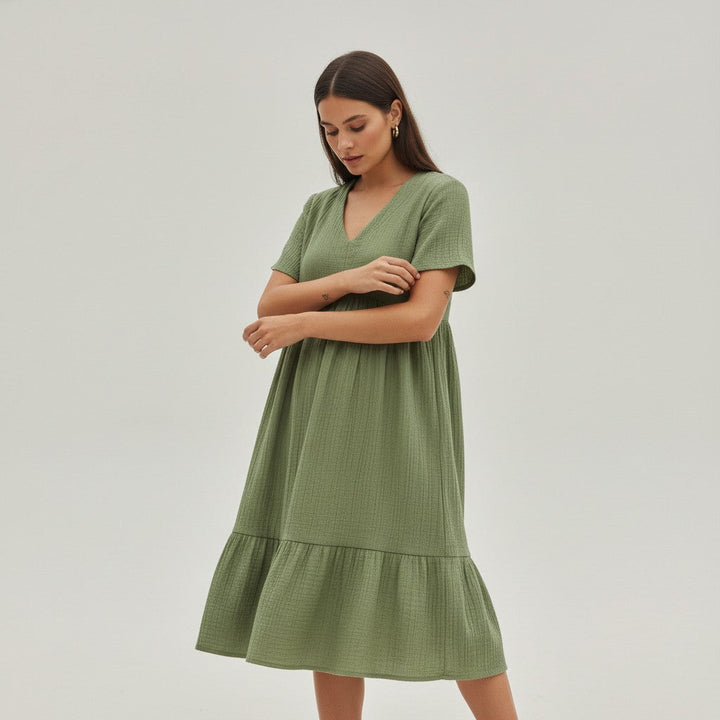 Women’s Long Sleeve Casual Dress-Bon Voyage Vintage