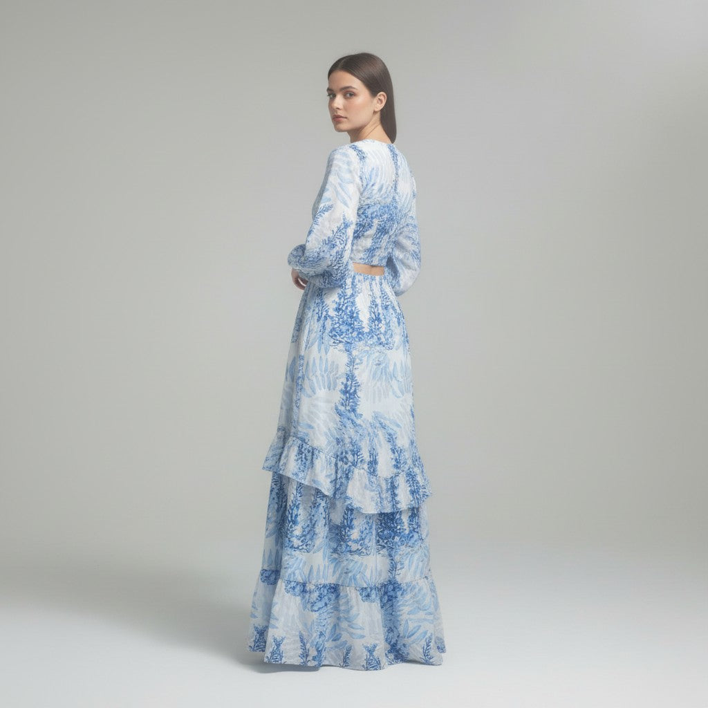 Women’s Long Summer Flowy Maxi Dress-Bon Voyage Vintage