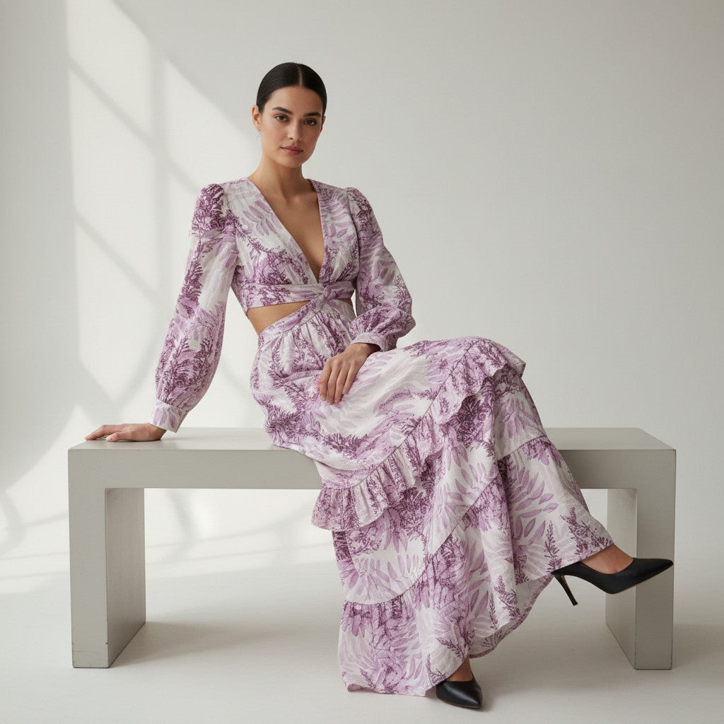 Women’s Long Summer Flowy Maxi Dress-Bon Voyage Vintage