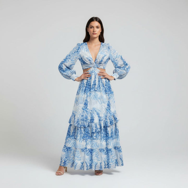 Women’s Long Summer Flowy Maxi Dress-Bon Voyage Vintage