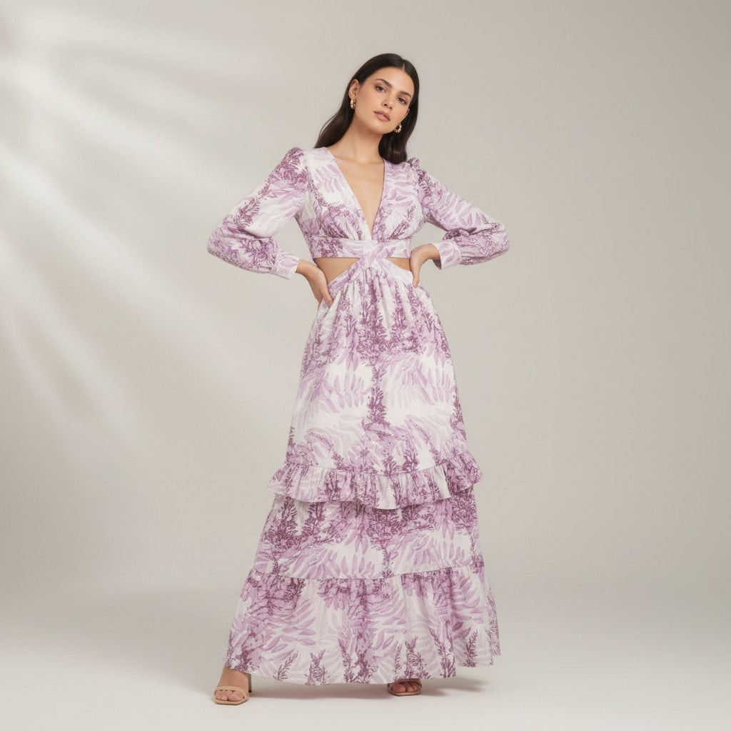 Women’s Long Summer Flowy Maxi Dress-Bon Voyage Vintage