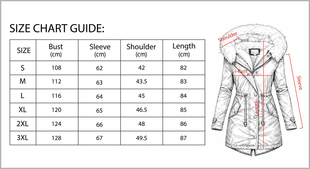 Women’s Long Winter Coat with Hood Fleece-Bon Voyage Vintage