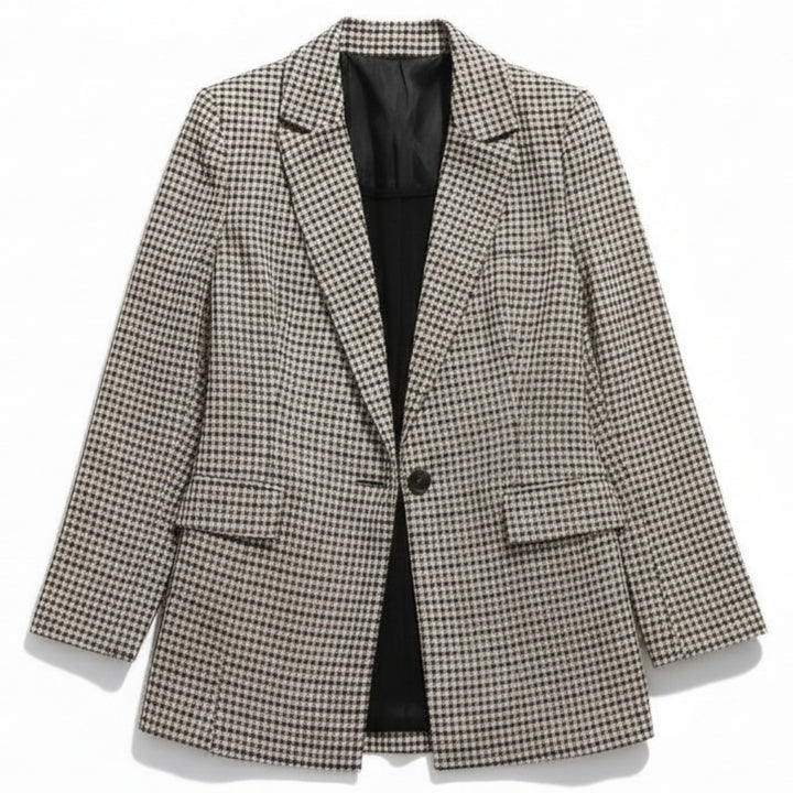 Women’s Plaid Office Blazer-Bon Voyage Vintage
