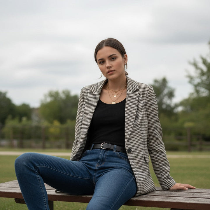 Women's Polyester Long Sleeve Coat-Bon Voyage Vintage