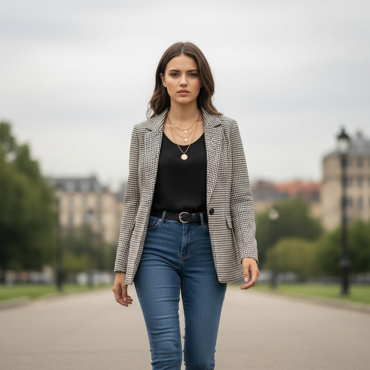 Women's Polyester Long Sleeve Coat-Bon Voyage Vintage