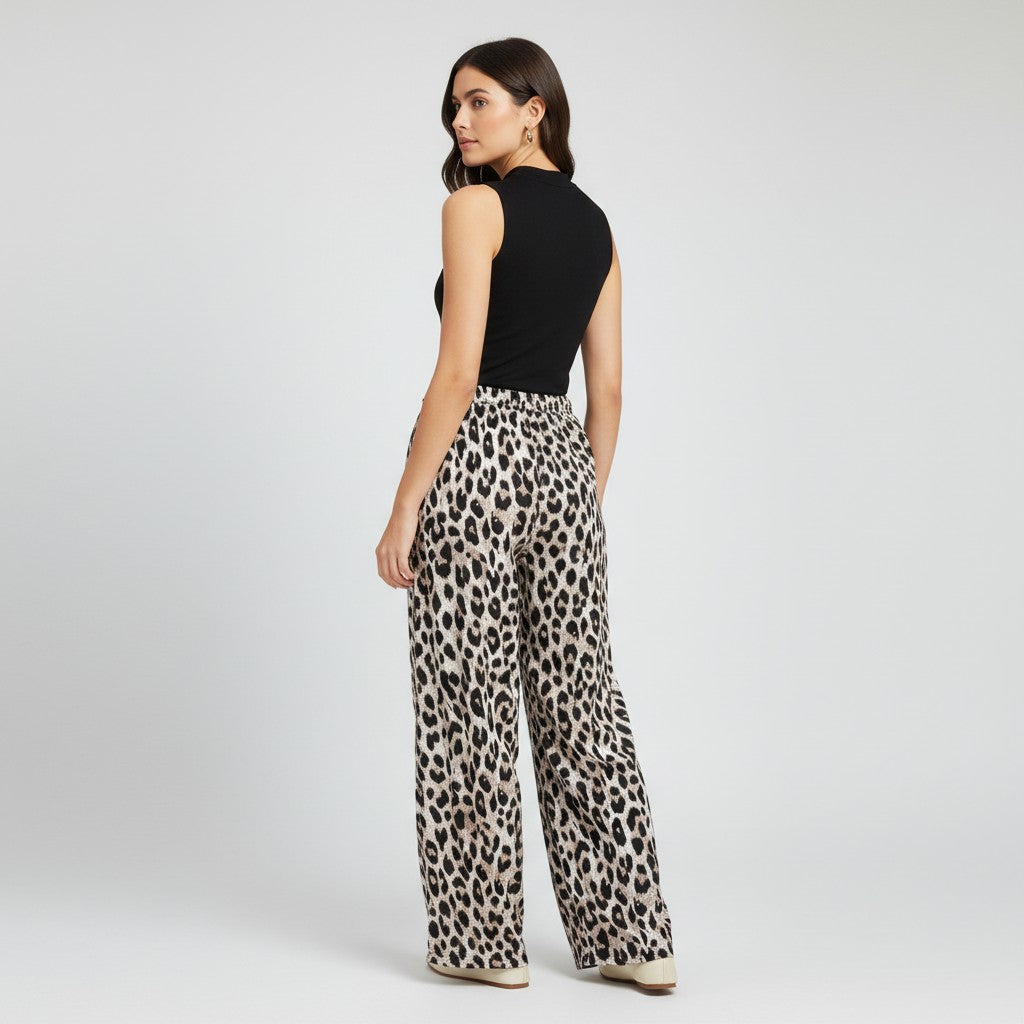 Women's Printed Sleeveless Top and Pants Set-Bon Voyage Vintage