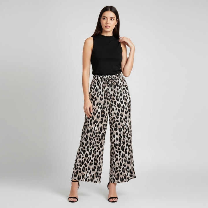 Women's Printed Sleeveless Top and Pants Set-Bon Voyage Vintage