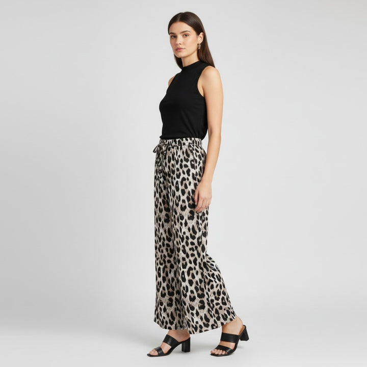 Women's Printed Sleeveless Top and Pants Set-Bon Voyage Vintage
