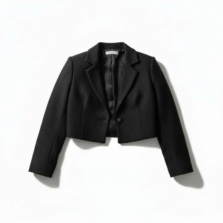 Women’s Solid Color Crop Blazer-Bon Voyage Vintage