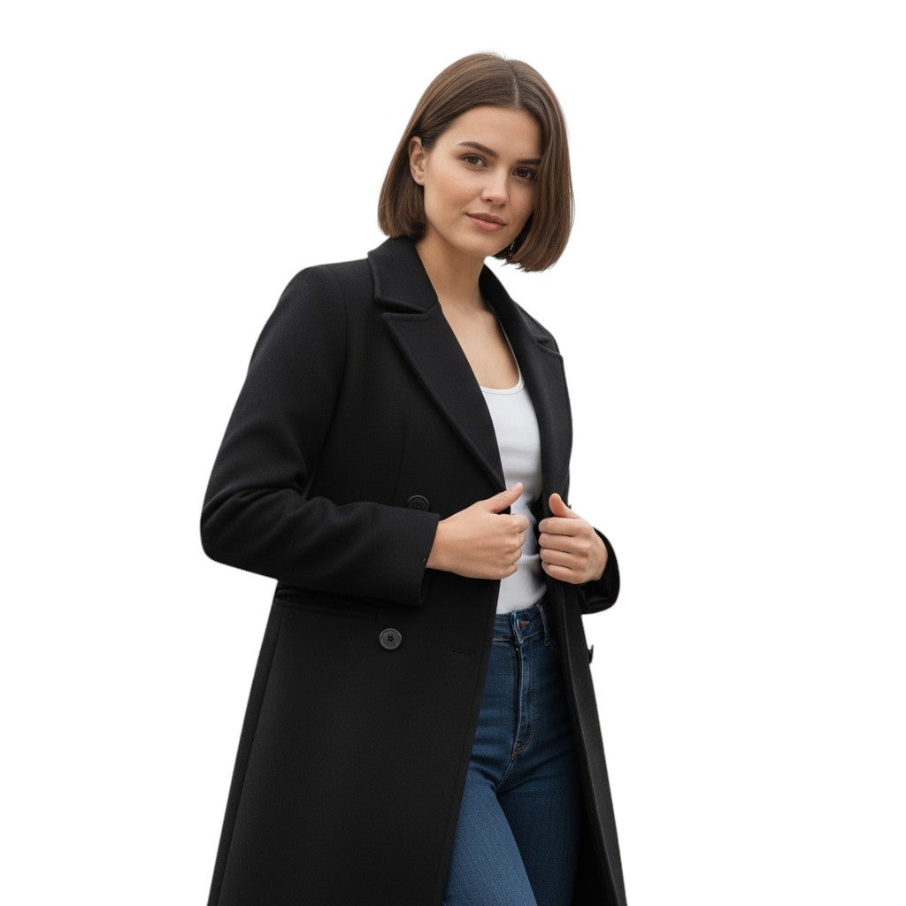 Women’s Solid Color Thick Coat-Bon Voyage Vintage